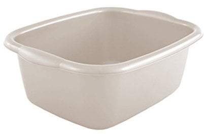 Taupe Plastic Rectangular 40X32cm Cleaning Washing up Bowl Basin