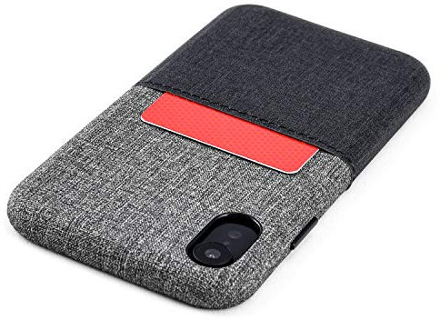Dockem Luxe M1 Étui Portefeuille pour iPhone XR: Porte-Cartes Ultra Mince avec Plaque Métallique Intégrée pour Montage Magnétique : Série M [Noir et Gris]