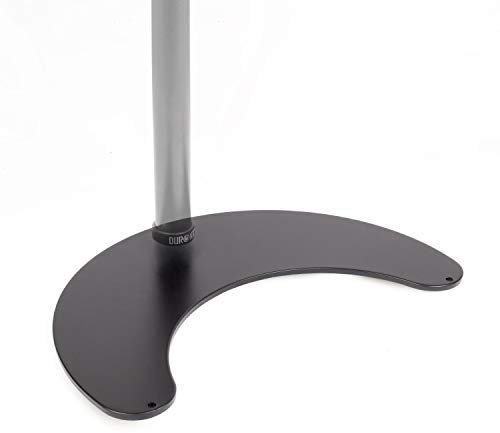 Duronic DM25D Stand for Pole | Attaches to Duronic DM15 DM25 DM35 DM453 Poles | Flat Freestanding Monitor Base for Desk | Heavy Duty | Alternative Installation Solution to Clamp or Grommet Fixing