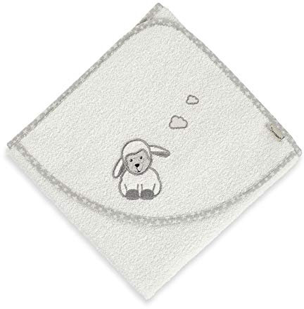 Sterntaler Badetuch Schaf Stanley, Alter: ab 0 Monate, 80 x 80 cm, Beige (Ecru)