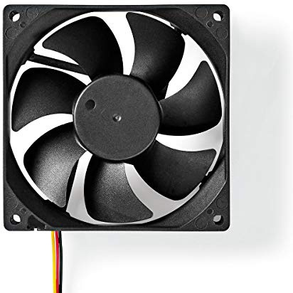 Nedis DCFAN4010BK 6500 U/min 3 Pin 92 mm leise DC-Computer Kühlung Fan, Schwarz