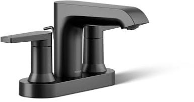 Kohler K-97094-4-BL Hint - Grifo para lavabo de baño, negro mate