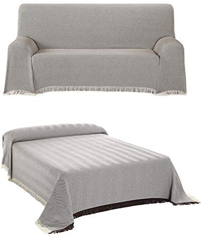 BEAUTEX Tagesdecke - Wohnzimmer Decke aus Baumwolle, Praktischer Überwurf als Sofadecke oder Couchdecke - Bed Throw Blanket - Hochwertiger Bettüberwurf in Braun, 180 x 260 cm