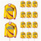 AK Giftshop Football Birthday Cupcakes Cake Food Decorations Picks Toppers - Shirts SCOTTISH TEAM COLOURS (pack of 14) (MOTHERWELL COLOURS)