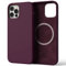 Sinjimoru 4-lagige iPhone 12 Pro Max Silikon Hülle für MagSafe, Magnet Handyhülle als iPhone Schutzhülle kompatibel mit MagSafe Zubehör für iPhone 12 & 13 Reihe. Silicone Case for MagSafe Wine Red
