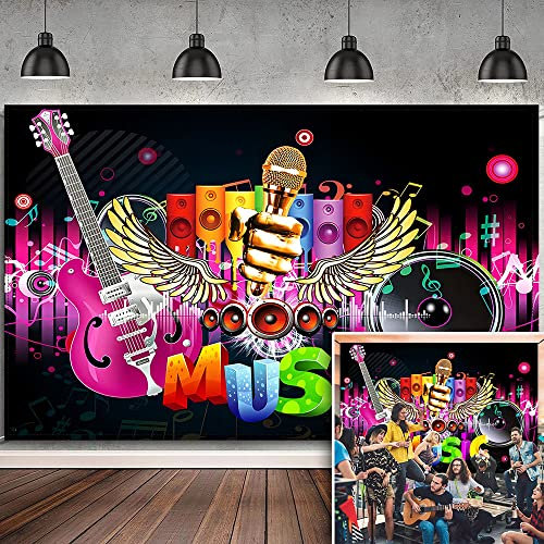 80er 90er Jahre Rock'n'Roll Musik Karaoke Party Banner Dekor Poster Hintergrund Konzert Unterhaltung Bar Nachtleben Foto 180X120cm