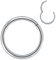 Artskin Grad 23 Titan Nasenring Scharnier Nase Ringe Hoops Körper Piercing Ringe Helix Knorpel Rook Ohrringe 18G Durchmesser 8mm Silber Nasenring
