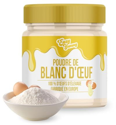 Easy Yummy - Blanc d'œuf en poudre pour la pâtisserie (500 g), 100% d'œufs en poudre