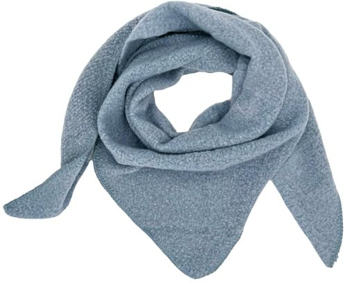 Ziona Damenschal leicht Winter Herbst Dreiecksschal weich XXL Winterschal 202 x 82cm (Hellblau)