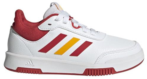 adidas Tensaur Sport Training Lace Shoes Running, Cloud White/Collegiate red/Gold, 5 UK Child