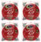 Maury's Set 100 Piatti Natalizi da Dessert in Plastica Riutilizzabili Rossi Lavabili (Dessert)