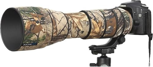 Rolanpro Copriobiettivo per Tamron SP 150-600mm F/5-6.3 Di VC USD G2 (A022) Custodia protettiva per obiettivo-#3 mimetico (non impermeabile)