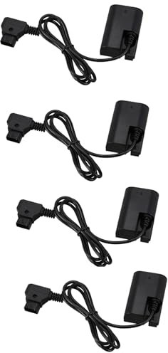 4X D-Tap to Lp-E6 Fully Decoded Dummy Battery Adapter with Reverse Polarity Protection for 5D Ii/Iii/Iv 5Dsr 6D
