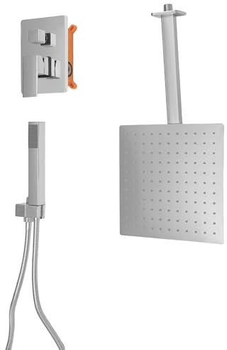 25 * 25cm Unterputz-Brausegarnitur Silber Unterputz-Brausegarnitur Brausegarnitur Mischbatterie