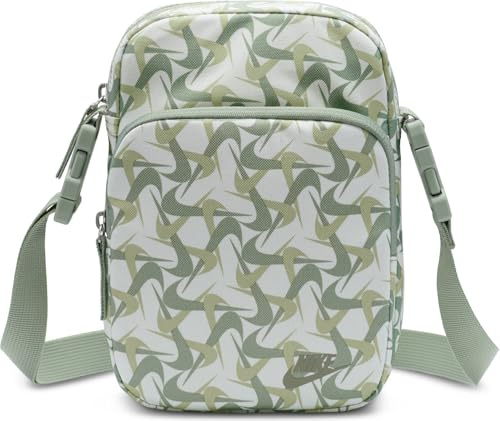 Nike Unisex Heritage Acc PRNT Fa24 Crossbody-Tasche, Summit White/Jade Horizon/Dark Stucco