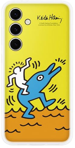 Samsung Galaxy Official Keith Haring Flipsuit Case for S24 FE, Yellow