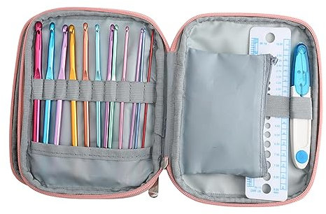 PLAFOPE Ganchillos Crochet Kit Completo Agujas De Tejer Puntada De Tejido Kit De Suministros Ideal Para Principiantes y Expertos
