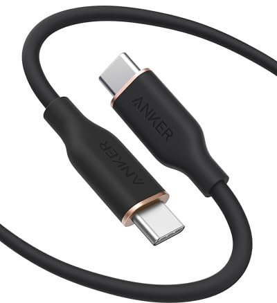 Anker USB C Cable, 240W Type C Flow Cord, Fast Charging for iPhone 16 Series, MacBook Pro 2020, and More (USB 2.0, 6FT, Black)