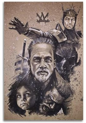 MYSJWLPOT King Arthur's Legend of The Sword-Filmposter, Leinwand-Wanddekoration und moderner Kunstdruck für Familienzimmer, 20 x 30 cm