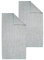 Dyckhoff Unisex Handtuch 2-Pack Panda - Platin - Größe 50x100cm