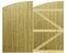 Premier Garden Supplies Made to Measure Tongue & Groove Semi-Braced Arch Top Driveway Gates for Measurements Height 4ft - 5ft (120-150cm) x Width: <6ft (183cm)