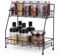 Zaxiva Organizador Cocina, Especieros para Cocina Metálicos, Estantería Cocina para Encimera, Organizador Práctico y Compacto, Estante para Especias, Racks de Almacenamiento para Cocina