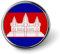 Kambodscha Kambodschanische Flagge Mode Runde Brosche Anstecknadeln Abzeichen für Tasche Hemd Hochzeit Party Custom Schmuck