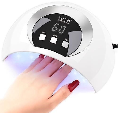 UV Nail Lamp, Nail Dryer 54W UV Lamps for Gel Nails with 3 Timer, Auto Sensor, LCD Screen, USB Plug, Led Nail Lamp Nails Dryers, Nail-Lamps, Gel Nail Lamp, Portable Nail UV Lamp