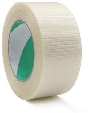 CRCRC 2-teiliges Gitter-Glasfaserband, 50-m-Rolle, for DIY-Projekte, Modellbefestigung, Bündelung von Haushaltsgeräten und Formenanwendungen(40mm)