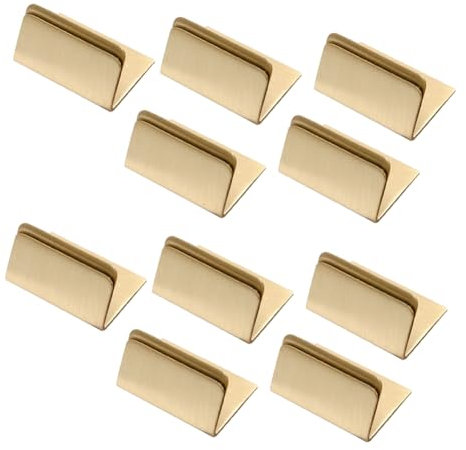 Asyduey Porte-Cartes de Table en Laiton 10 Pièces de Grande Taille, Porte-Cartes de Table Vintage, Petits Supports de Cartes de Table Antiques, Étiquettes de Prix pour Mémo
