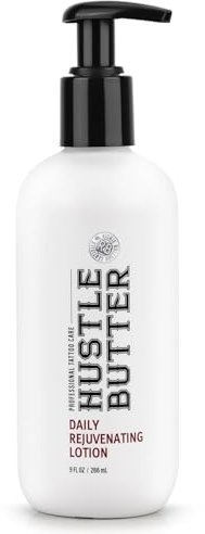 Hustle Butter Aftercare Tattoo - Tägliche Feuchtigkeitsspendende Lotion - Naturally Derived Vegan Cruelty Free - Tägliche Anwendung für Tattoos - 266 ml