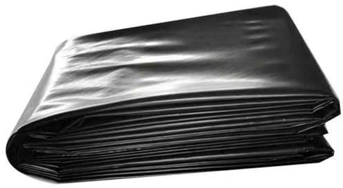 Revestimiento para estanques pequeños de jardín al aire libre, película flexible y duradera revestimiento de LDPE negro para membranas para piscinas, lonas para techos y lagos artificiales(4x8m)