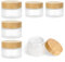 HOTUT 6pcs Pot de Crème Vide en Verre, 30ml/20ml Pot Vide en Verre, Petite Contenants Cosmétiques, Boite échantillon Cosmétique de Voyage, Pots Creme Vide pour Lotions Crèmes Onguents Maquillage