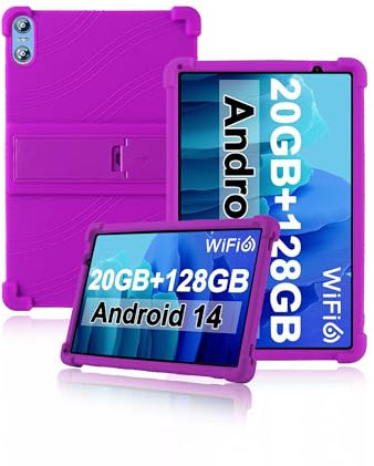 Funda para SKYEGG Tablet K13 10 Pulgadas, yystao Niños Funda de Silicona Suave Compatible con SKYEGG K13, Soporte Ajustable (Violeta)