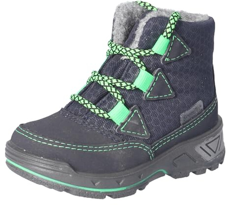 RICOSTA Jungen Stiefel Emil, Kinder Lauflernschuhe, Weite: Mittel, lose Einlage, Sympatex, wasserdicht, schnürstiefel, Booties, See/Ozean (180), 26 EU