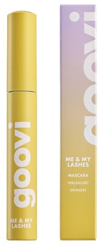 GOOVI Me & My Lashes Mascara | Natürlich verlängerte Wimpern für den perfekten Push-up-Look, Schwarz, 12ml