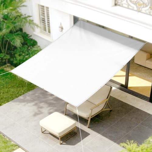 LOVE STORY Voile d’ombrage Rectangulaire 2.5x2m avec œillets, Toile Ombrage Imperméable (PES) Polyester Protection Solaire Auvent Bloque 95% Rayons UV,pour extérieur, Terrasse, Balcon,Blanc