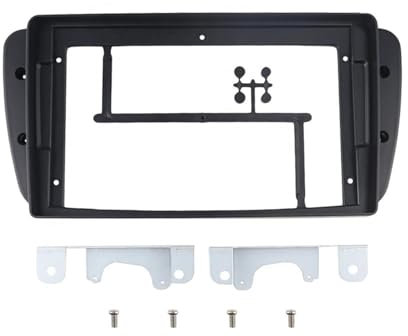BLNETU Autoradio Blendenrahmen 9 Zoll 2DIN Stereo Panel Kabelbaum Stromkabeladapter Canbus Decoder Für Seat Für Ibiza 6J 2008-2013 Einbaurahmen(Only Frame)