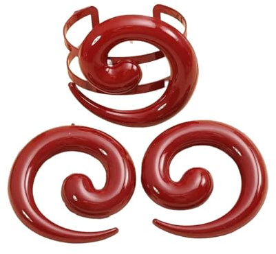 ZEPFJHE Einzigartige Ohrringe aus Legierung und Set mit übertriebenen Wirbel-Ohrringen und Set, entworfen für alltägliche Eleganz, moderner Damenschmuck, Einheitsgröße, Wie beschrieben