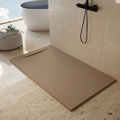 piatto doccia in marmoresina colore moka tortora NCS 4010-Y30R (70x90)