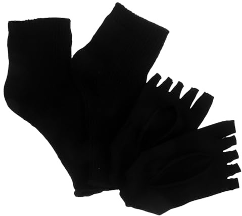 Uv-schutzsocken für Pediküre, Schwarz, 4 Stück, Stoff | Unsichtbar und Flachmund, für Gel Pediküre und Studioeinsatz, Fußabdeckung gegen Bräunung