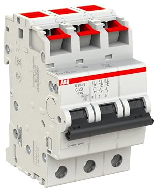 ABB stotz s j disjoncteur automatique & s203S-c20 3p 6kA 20A c -440 v système pro m disjoncteur 4016779709569 compact