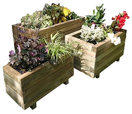 Zest4Leisure Gresford Planter - FSC Wood (Set of 3)
