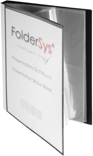 Foldersys Präsentations-Sichtbuch A4 40 Hüllen PP schwarz