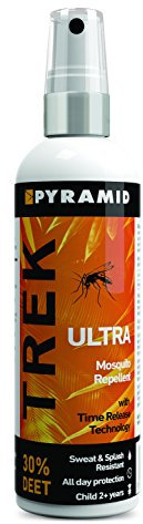 Pyramid Trek Ultra Insect Repellent Spray with 30% DEET Formula - 100ml Sweat and Splash Resistant Mosquito Repellent - for All Day Protection & Suitable for Kids 2+ Years - Perfect Travel Essentials