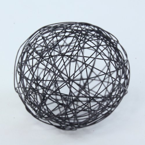 Drahtkugeln Dekodraht Bälle Drahtbälle Kugeln, filigran Ø 50 mm, 8 Stk. (schwarz)