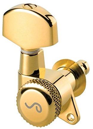 Schaller »M6 135 LOCKING MACHINE HEADS - GOLD - 3L/3R - LARGE METAL - 19.5mm LOCKING POST« Mechaniken für E-Gitarre - Set mit 6 Stück