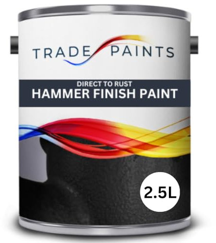 Hammer Finish Direct To Rust Metal Paint Hammerite Equivalent (2.5 Litre, Black)