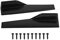 Qiilu 2-cz??ciowe 45cm Uniwersalne listwy progowe samochodu Listwa boczna panelu Rocker Wyko?czenia Wings Glossy Black
