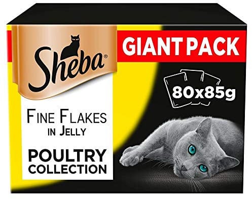 Sheba Delicacy Poultry Flavours in Jelly - Wet cat Food - 80x 85 g